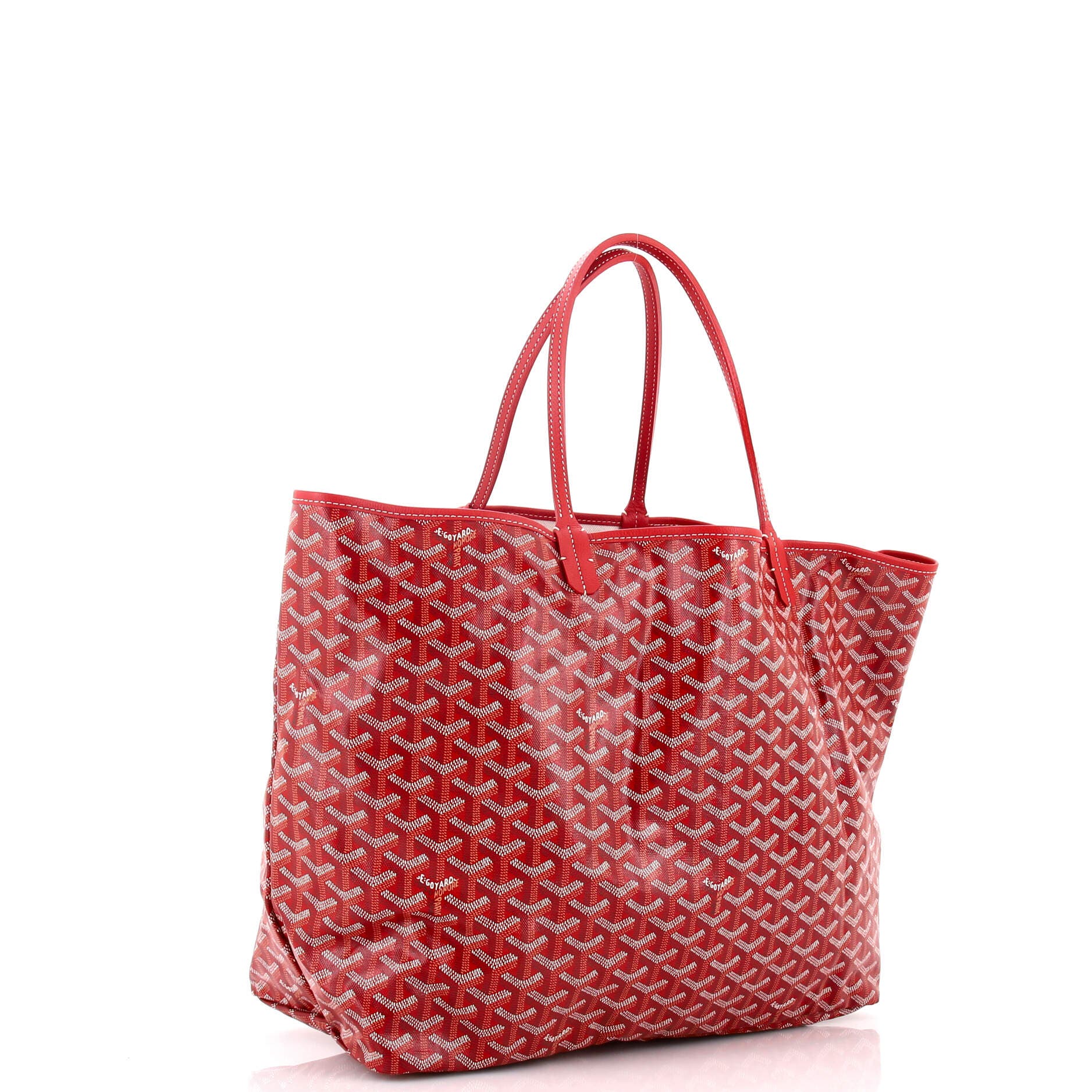Pre-Owned Goyard Saint Louis Tote Coated Canvas GM, Alternate, color, Red