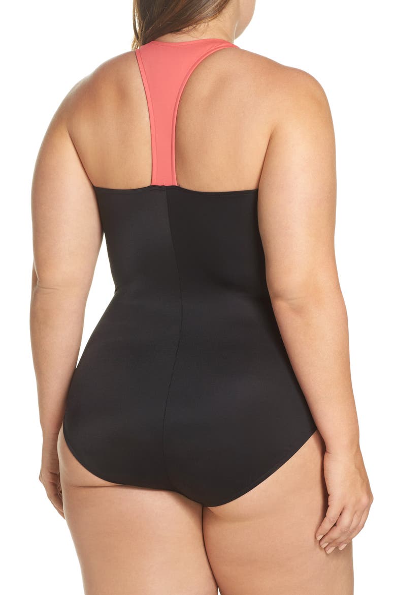 Dive In Nikki One-Piece Swimsuit, Alternate, color, BLACK MULTI