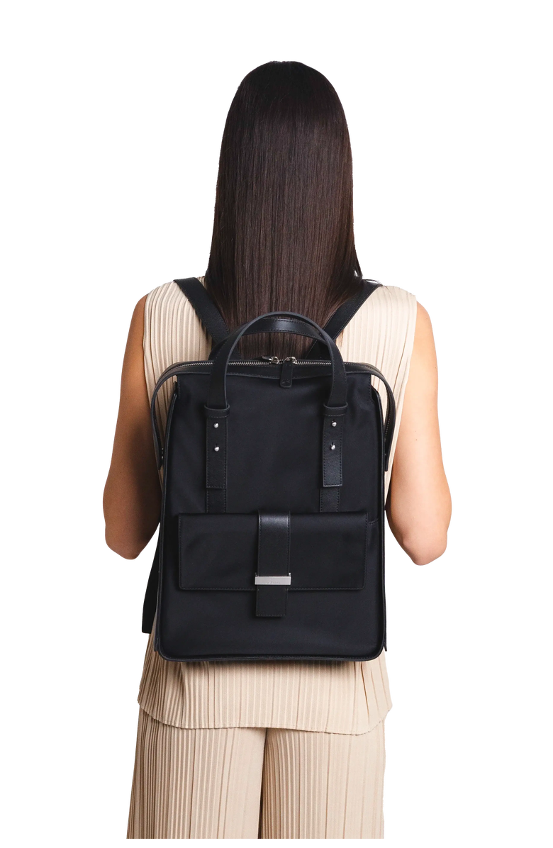 Esthera 7AM Nylon Backpack, Alternate, color, Black