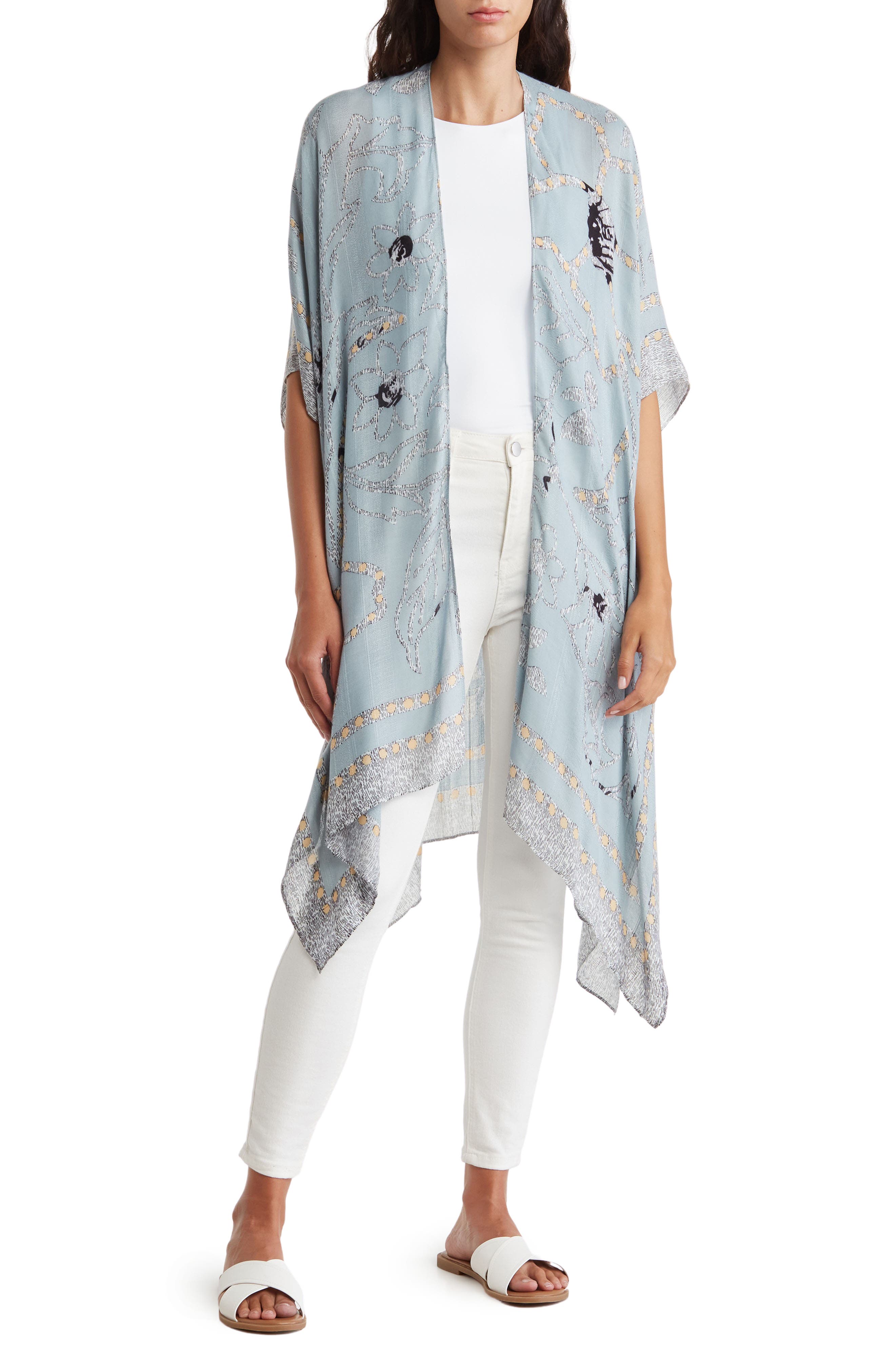 Mix Print Ruana
