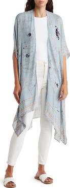 RACHEL Rachel Roy Mix Print Ruana