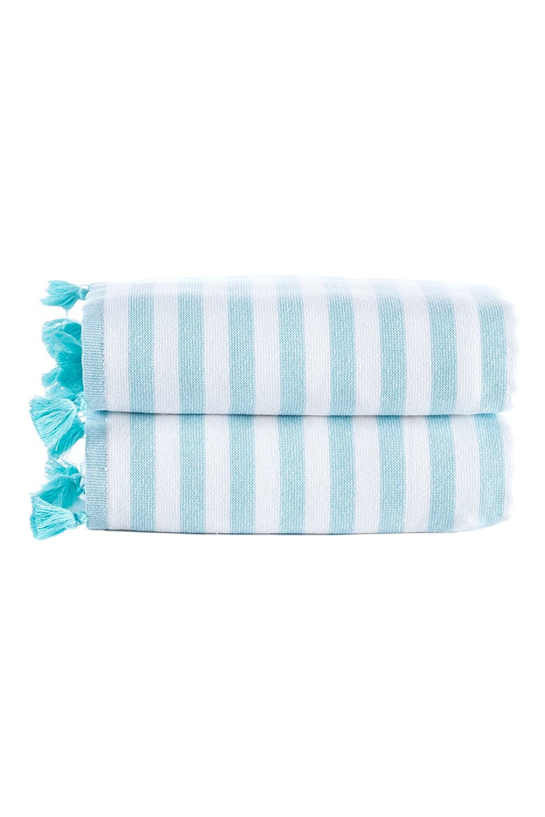 Pesthemal 2-Pack Turkish Cotton Washcloths, Main, color, TEAL/ PINK