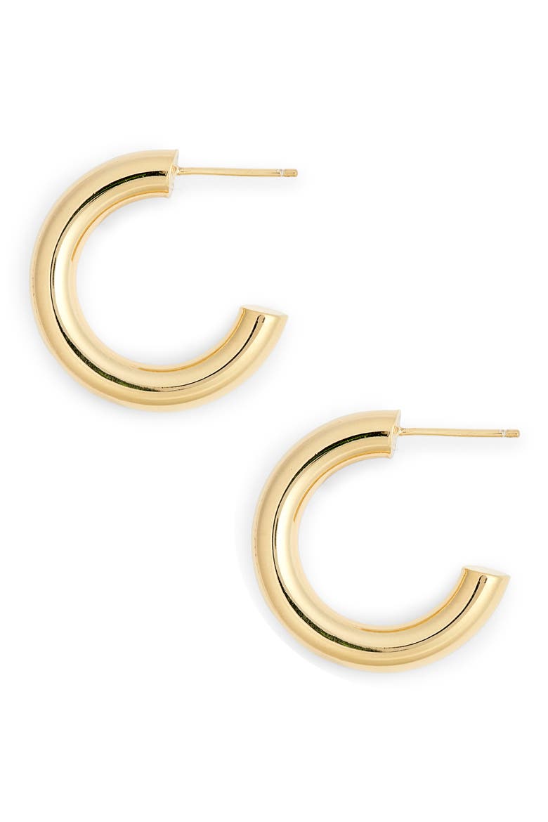 Lou Hoop Earrings, Main, color, YELLOW GOLD VERMEIL