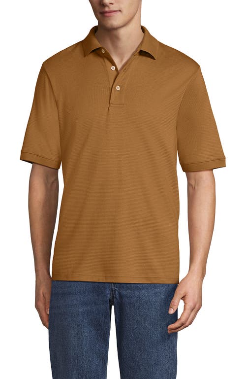 Lands' End Short Sleeve Cotton Supima Polo Shirt In Brown