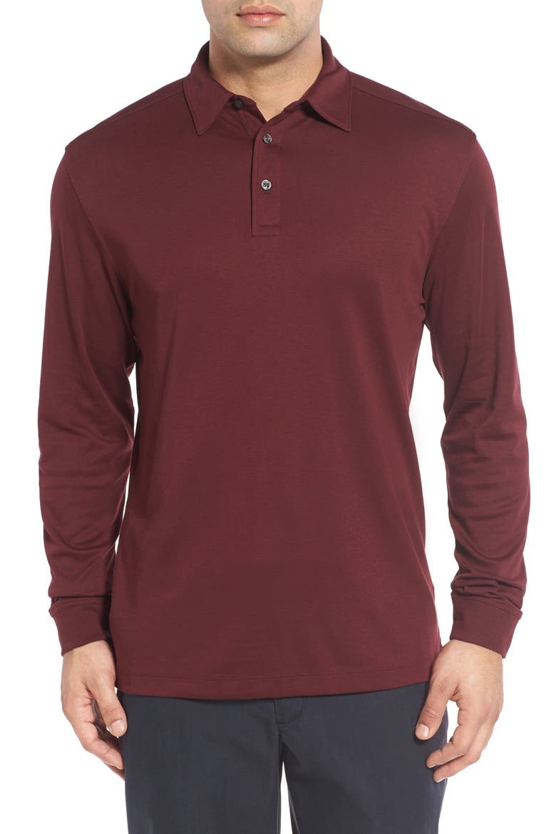 'Belfair' Pima Cotton Polo, Main, color, BORDEAUX