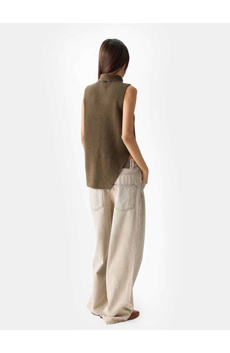 Gobi Cashmere Turtle Neck Cashmere Vest, Alternate, color, Cub