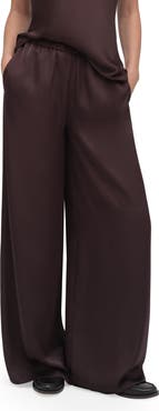 Favorite Daughter The Effortless Satin Wide Leg Pants