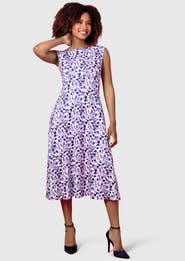 Alie Street London Luna Boat Neck Floral Midi Dress