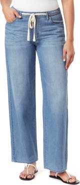 Kensie Low Rise Elastic Back Straight Leg Jeans