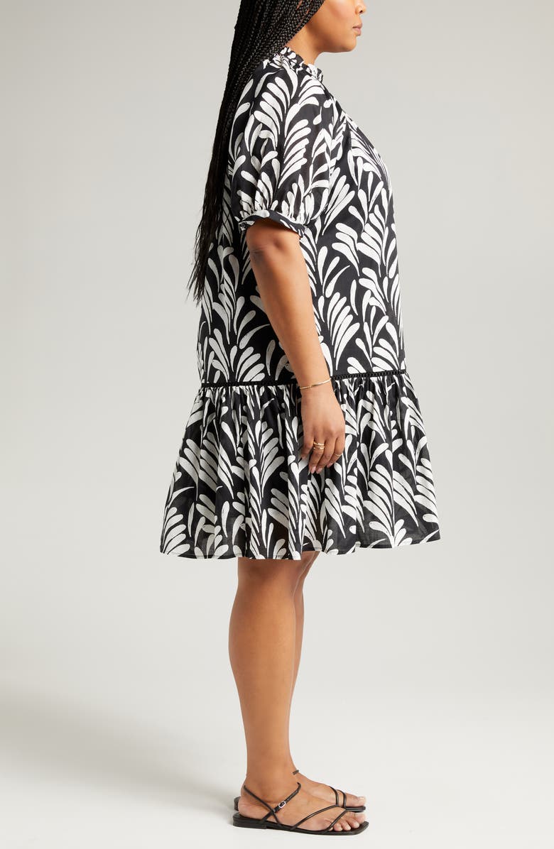 Caslon<sup>®</sup> Print Puff Sleeve Dress, Alternate, color, 