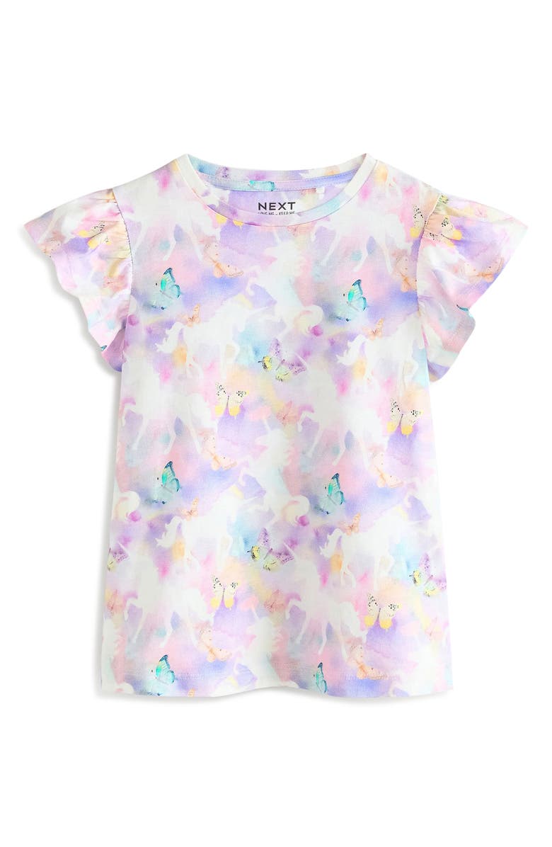 NEXT Kids' Unicorn Assorted 4-Pack Cotton Graphic T-Shirts, Alternate, color, 