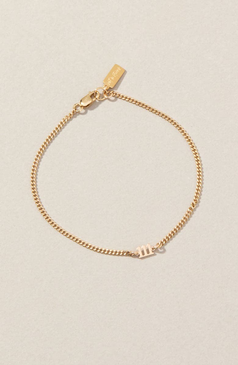 Set & Stones Angel Numbers Bracelet, Alternate, color, Gold / 111