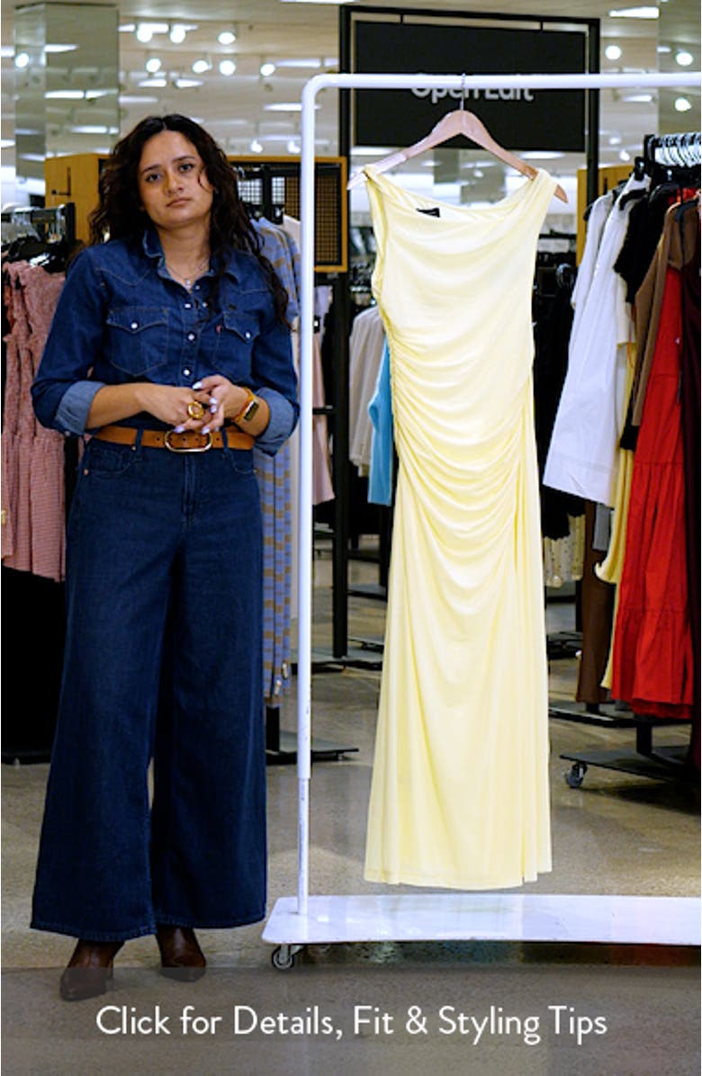 Layana Ruched Asymmetric Gown, sales video thumbnail