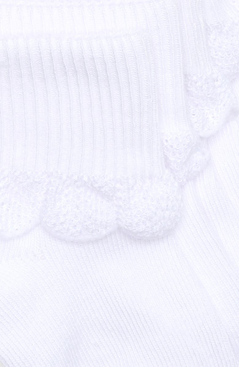 Capelli New York 4-Pack Foldover Socks, Alternate, color, White