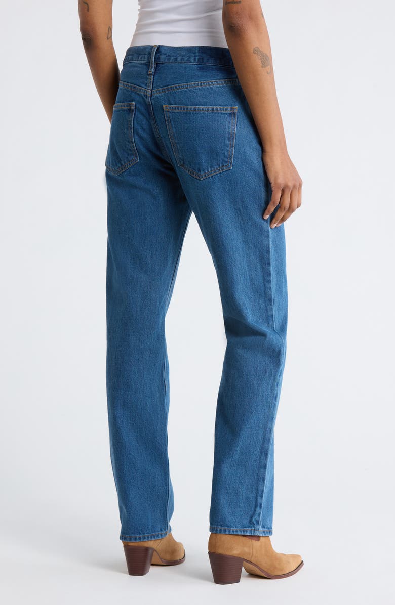 THE GREAT. The Wayne Jeans, Alternate, color, Electric Blue Wash