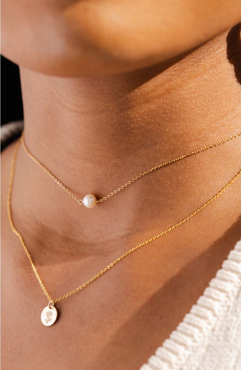 MADE BY MARY June Birth Flower Necklace, Alternate, color, Gold Filled