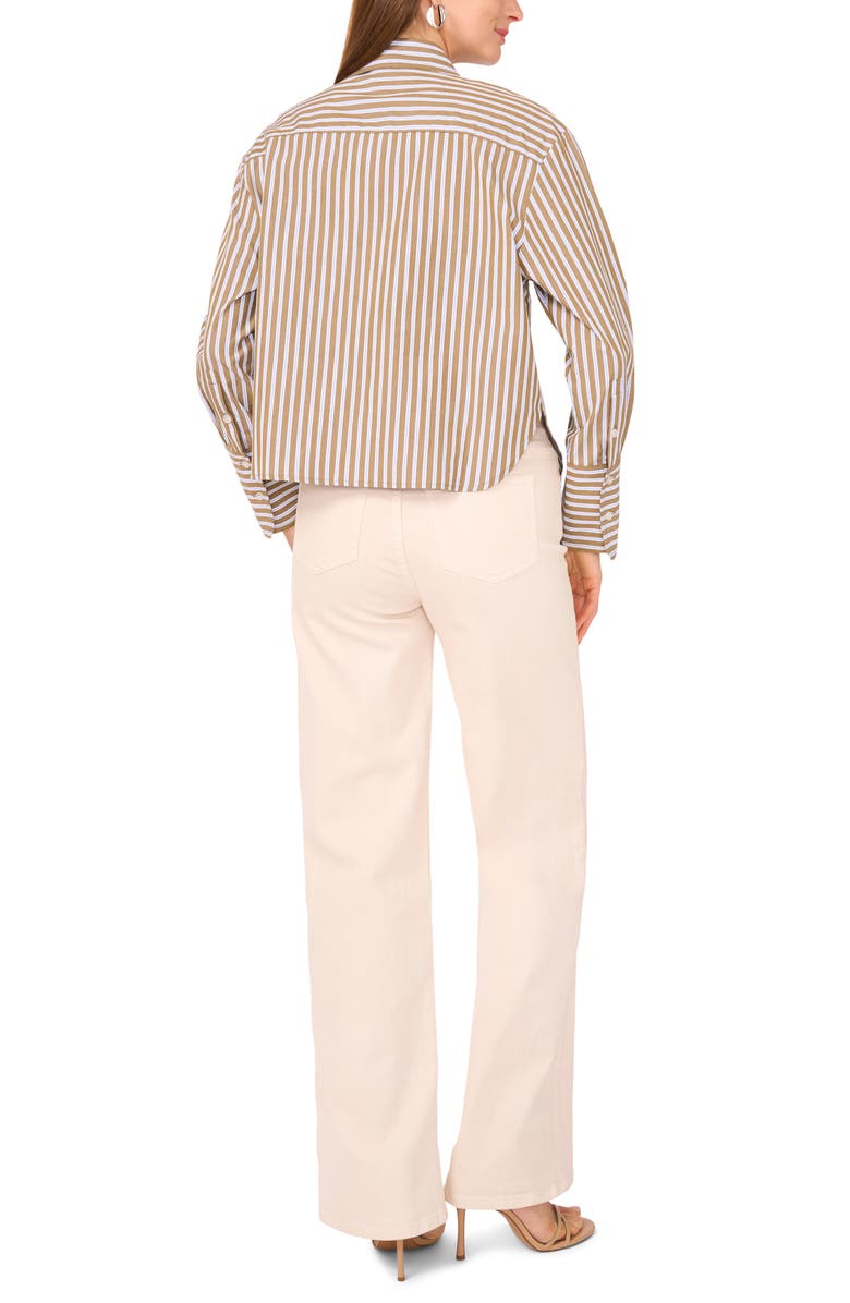 Parker The Vicki Long Sleeve Button Front Top, Alternate, color, Blue/ Brown