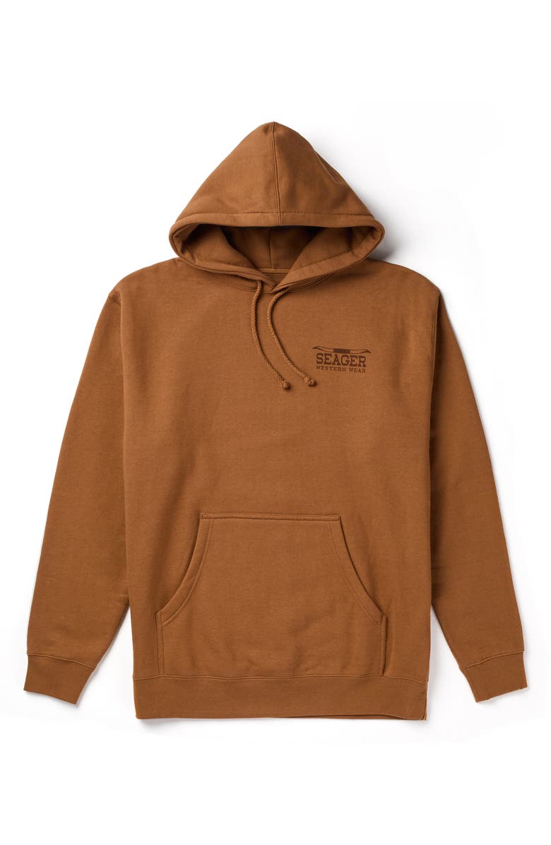 Seager Co The Herd Fleece Hoodie, Main, color, Saddle