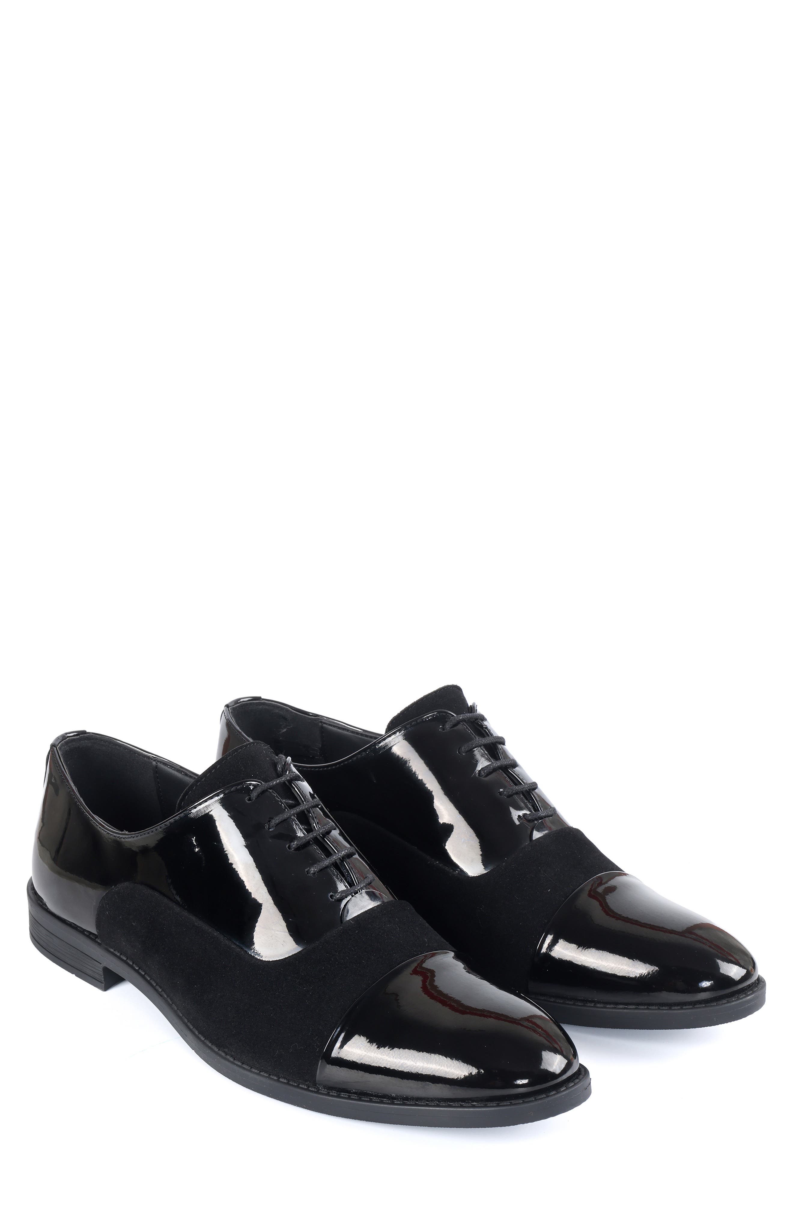 Preston Cap Toe Oxford, Alternate, color, BLACK