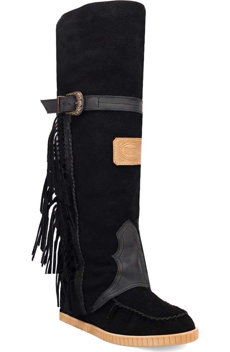 Dingo Fringe Moc Toe Boot, Main, color,