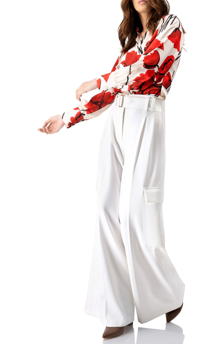 IVONNE Floral Print Statement Blouse, Alternate, color, 