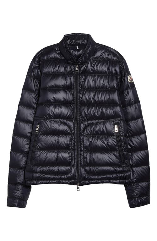 Moncler Lans Down Puffer Jacket In Blue