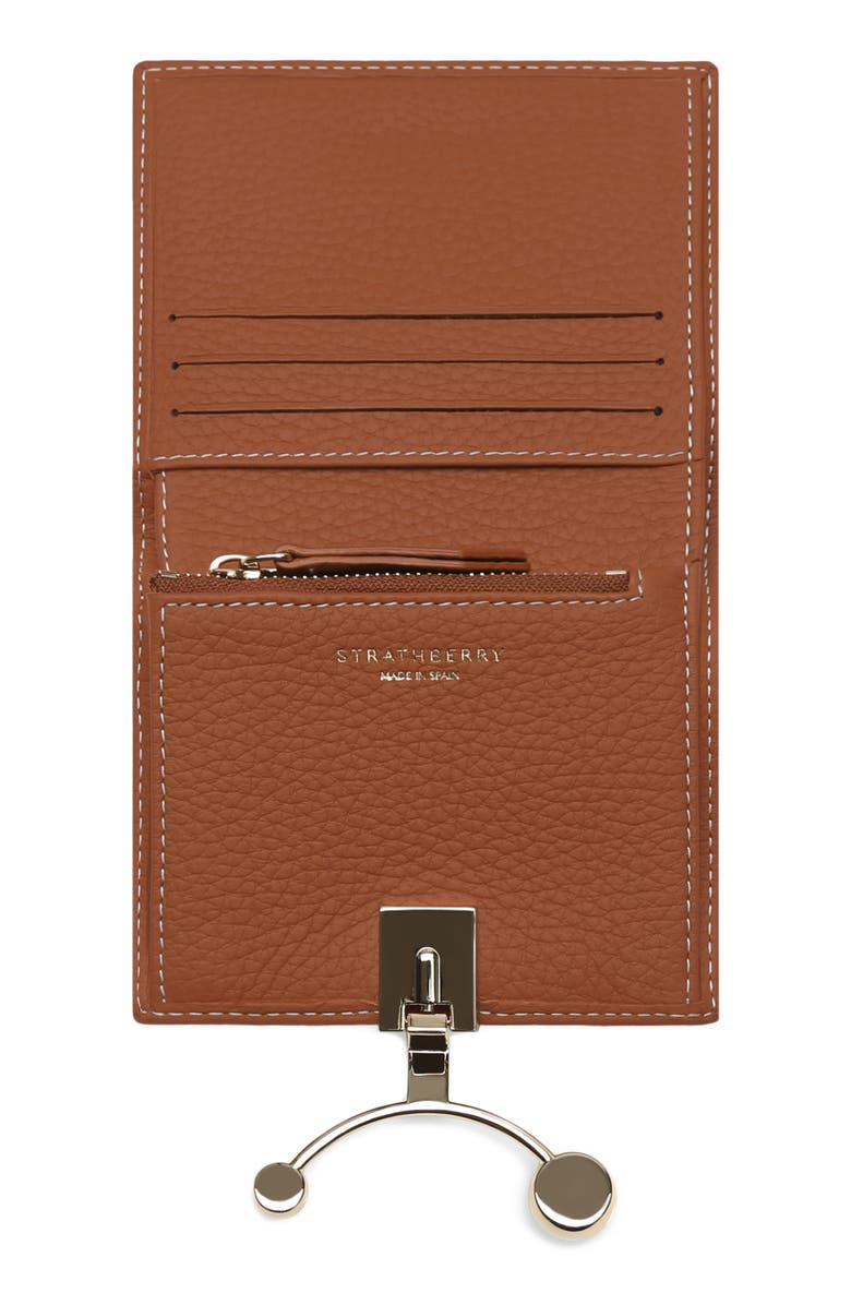 Strathberry Crescent Leather Wallet, Alternate, color, Tan