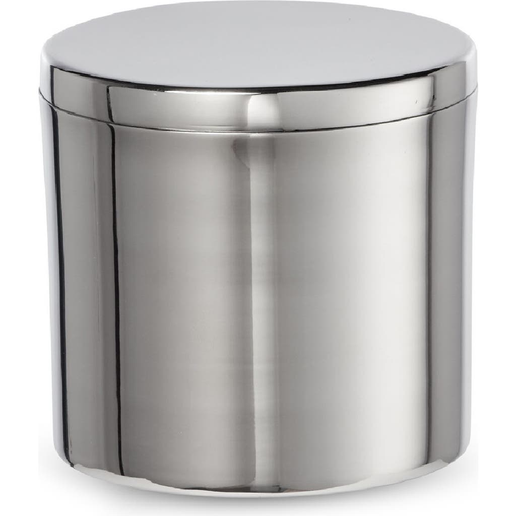 Roselli Trading Company Modern Round Canister In Silver