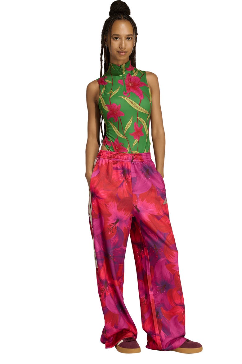 x FARM Rio Sleeveless Bodysuit, Alternate, color, PRELOVED LIME/ BAHIA MAGENTA