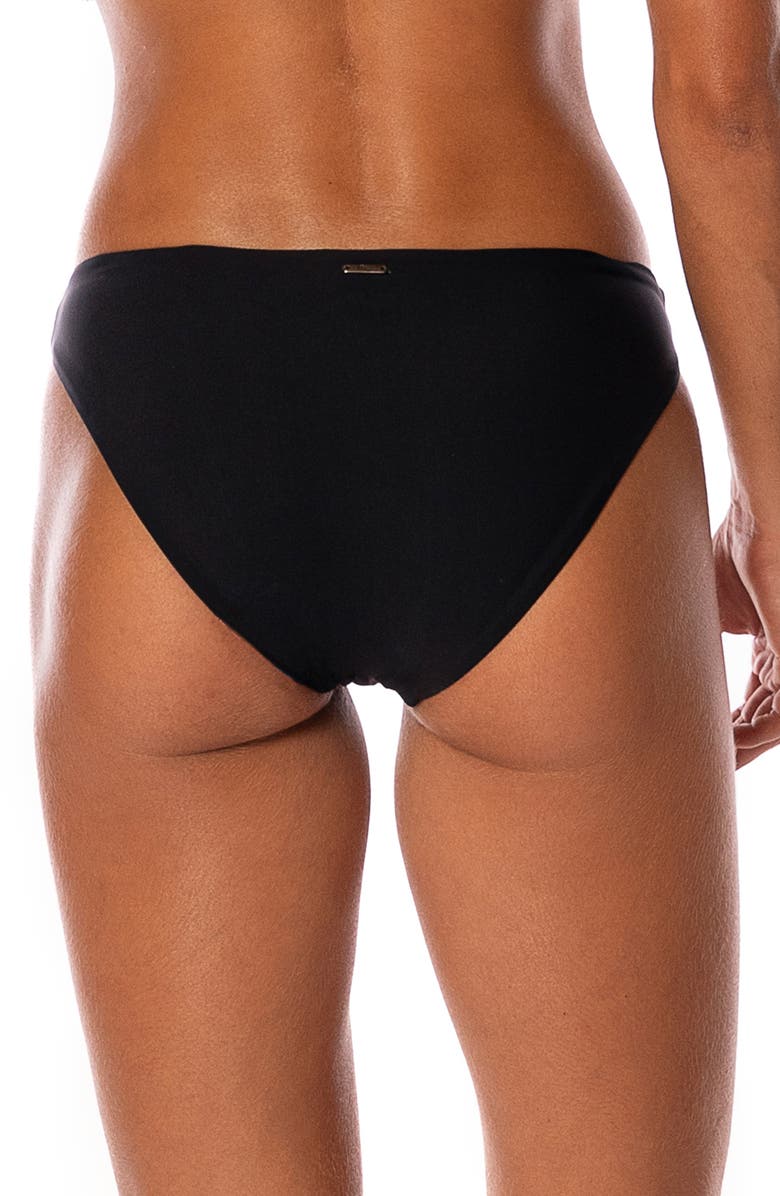 Maaji Midnight Black Sublimity Reversible Bikini Bottoms, Alternate, color, Black