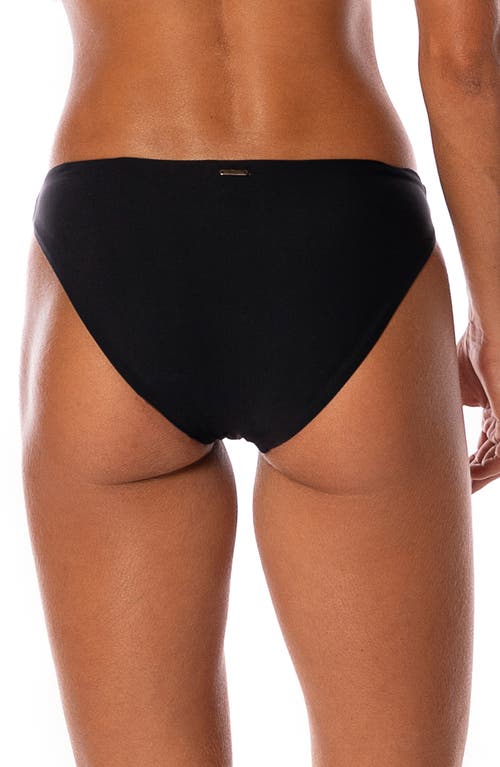 Maaji Midnight Black Sublimity Reversible Bikini Bottoms In Black