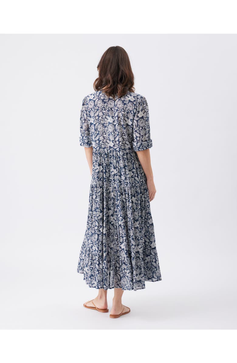 Ripe Maternity Ezra Tiered Dress, Alternate, color, Ink / White