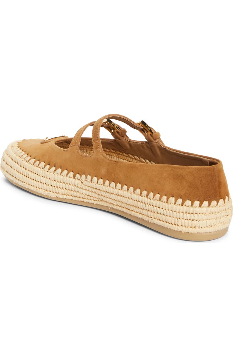 Prada Raffia Double Strap Mary Jane Flat, Alternate, color,
