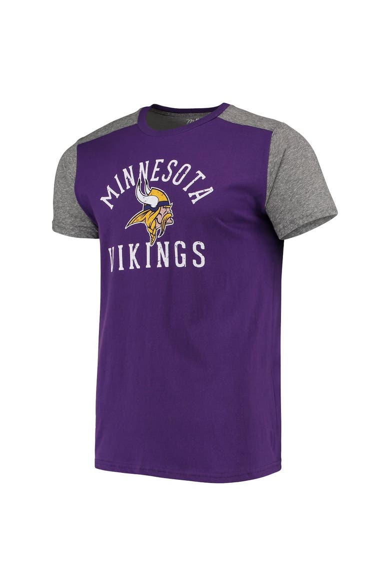 Men's Majestic Threads Purple/Gray Minnesota Vikings Field Goal Slub T-Shirt, Alternate, color, Purple