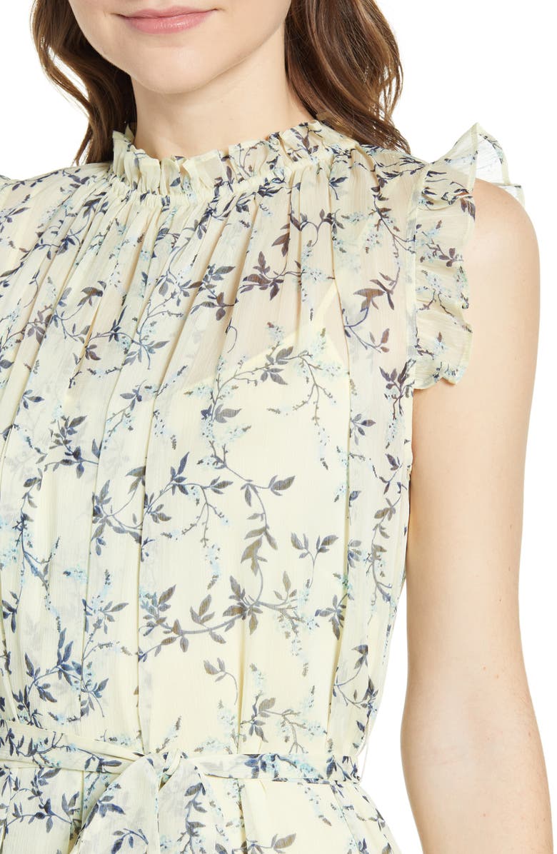 CeCe Wisteria Vines Sleeveless Dress, Alternate, color,