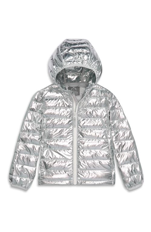 Primary Kids' Water Repellent Metallic Puffer Jacket In Metallic