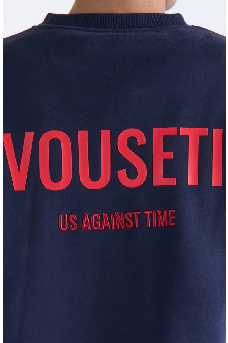 Us Against Time Crewneck Sweatshirt, Alternate, color, NAVY