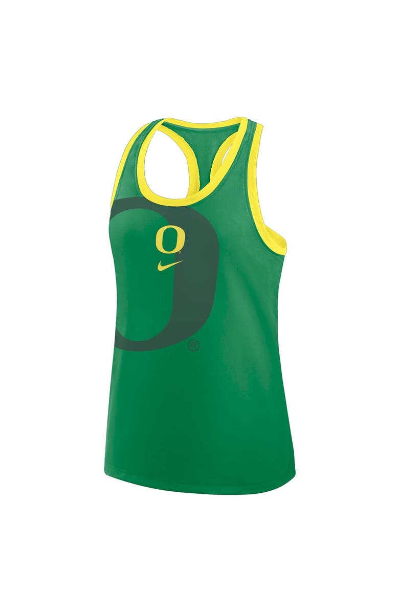 Nike Women's Nike Green Oregon Ducks Primetime Racerback Tri-Blend Tank Top, Alternate, color,