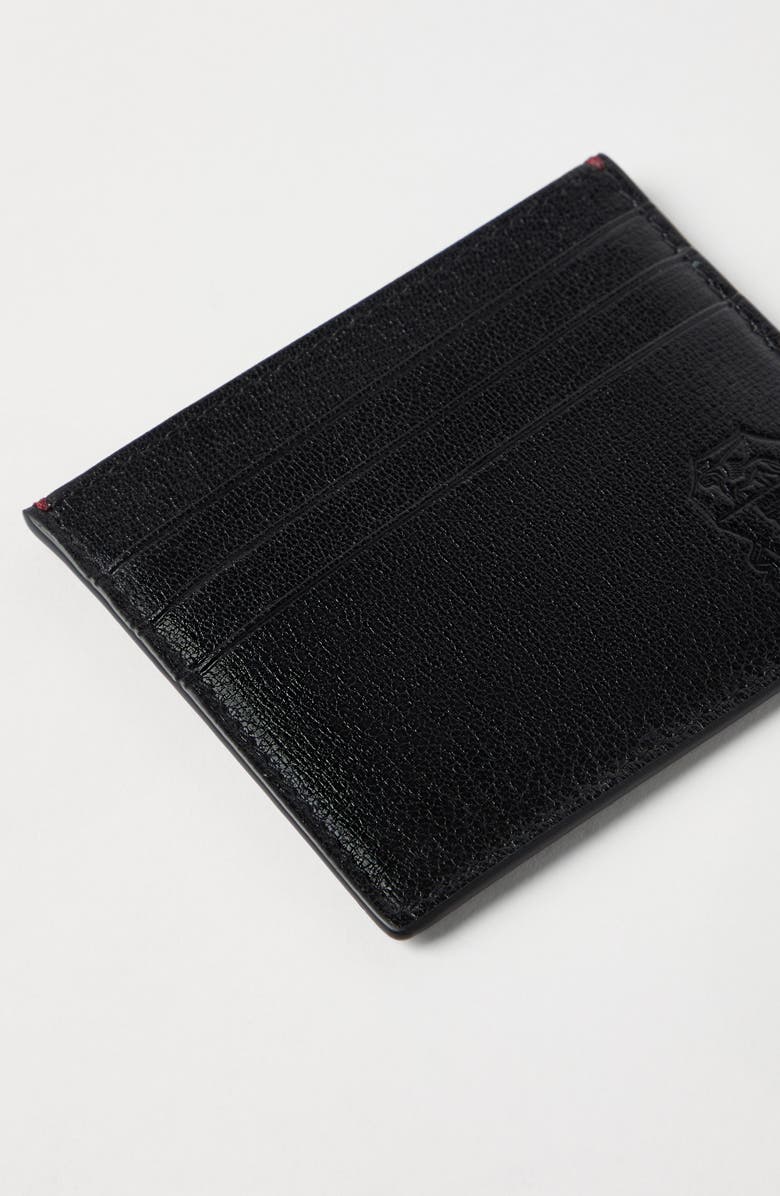 Brunello Cucinelli Capretta card holder, Alternate, color, Black