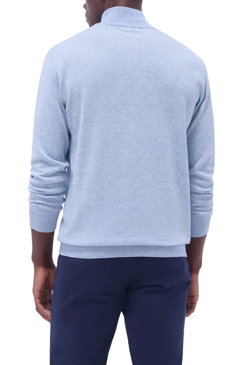 Quarter Zip Cotton & Cashmere Pullover, Alternate, color, RIVIERA