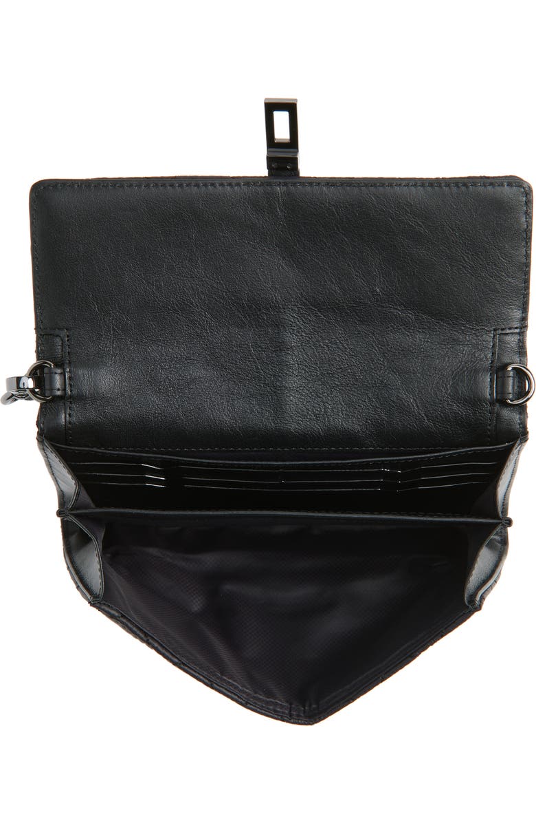 MZ Wallace Astor Diamond Quilted Nylon Convertible Crossbody Bag, Alternate, color, Black