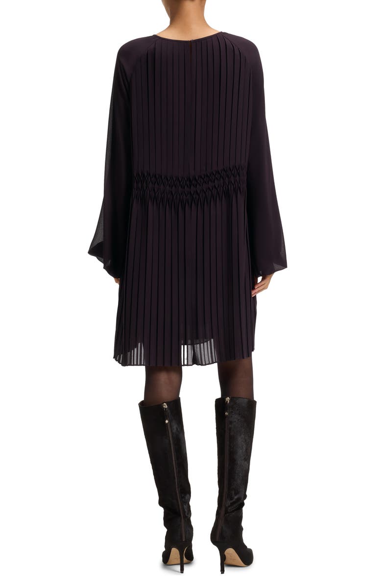 BOSS Daliette Pleated Long Sleeve Dress, Alternate, color, Dark Carmine