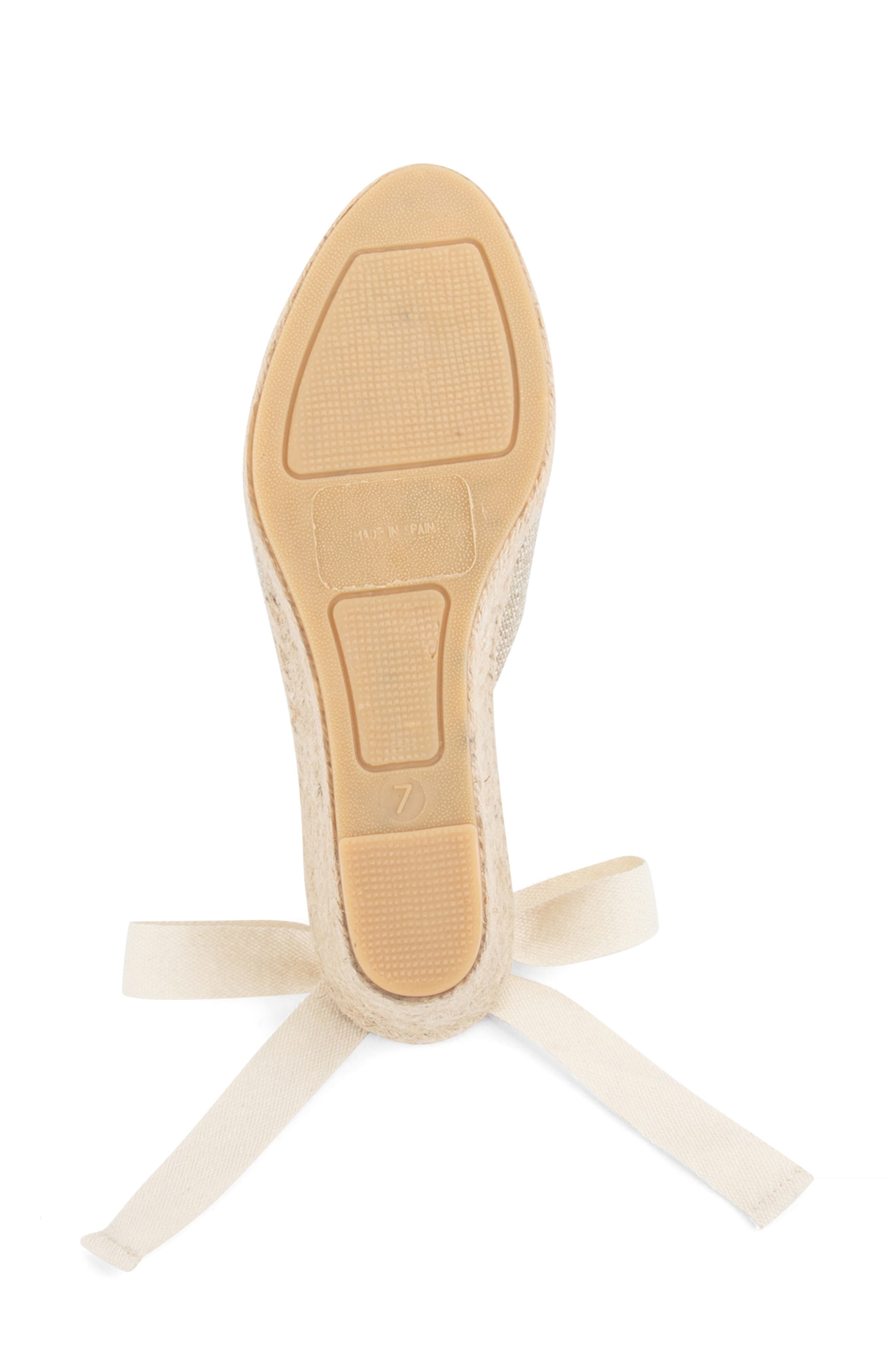 patricia green Dolce Espadrille Wedge Sandal, Alternate, color, Natural Lurex