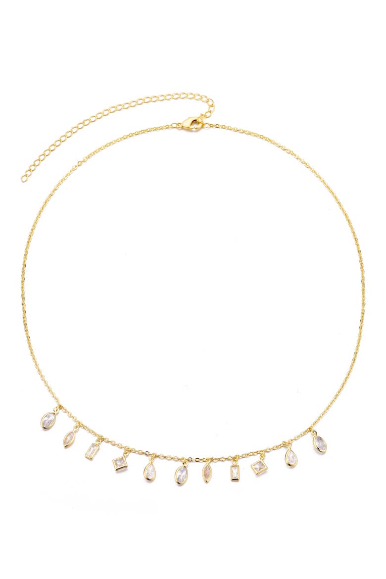 Mixed Crystal Shaker Necklace, Alternate, color, GOLD
