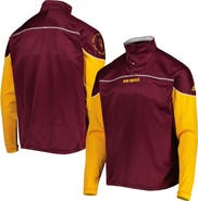 adidas Men's adidas Maroon Arizona State Sun Devils AEROREADY Knit Quarter-Snap Jacket