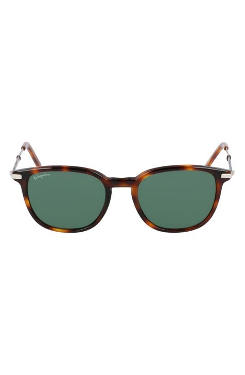 Salvatore Ferragamo 52mm Round Sunglasses