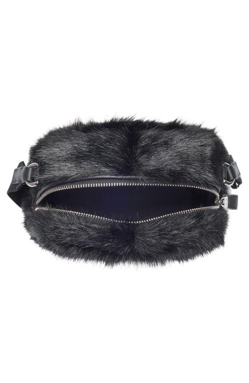 Kate Spade New York Puffed Faux Fur Crossbody Bag In Black
