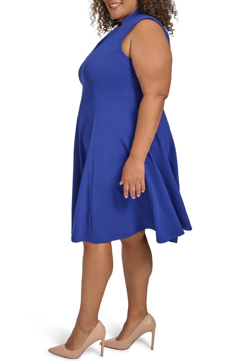 Calvin Klein V-Neck Sleeveless Fit & Flare Dress, Alternate, color,