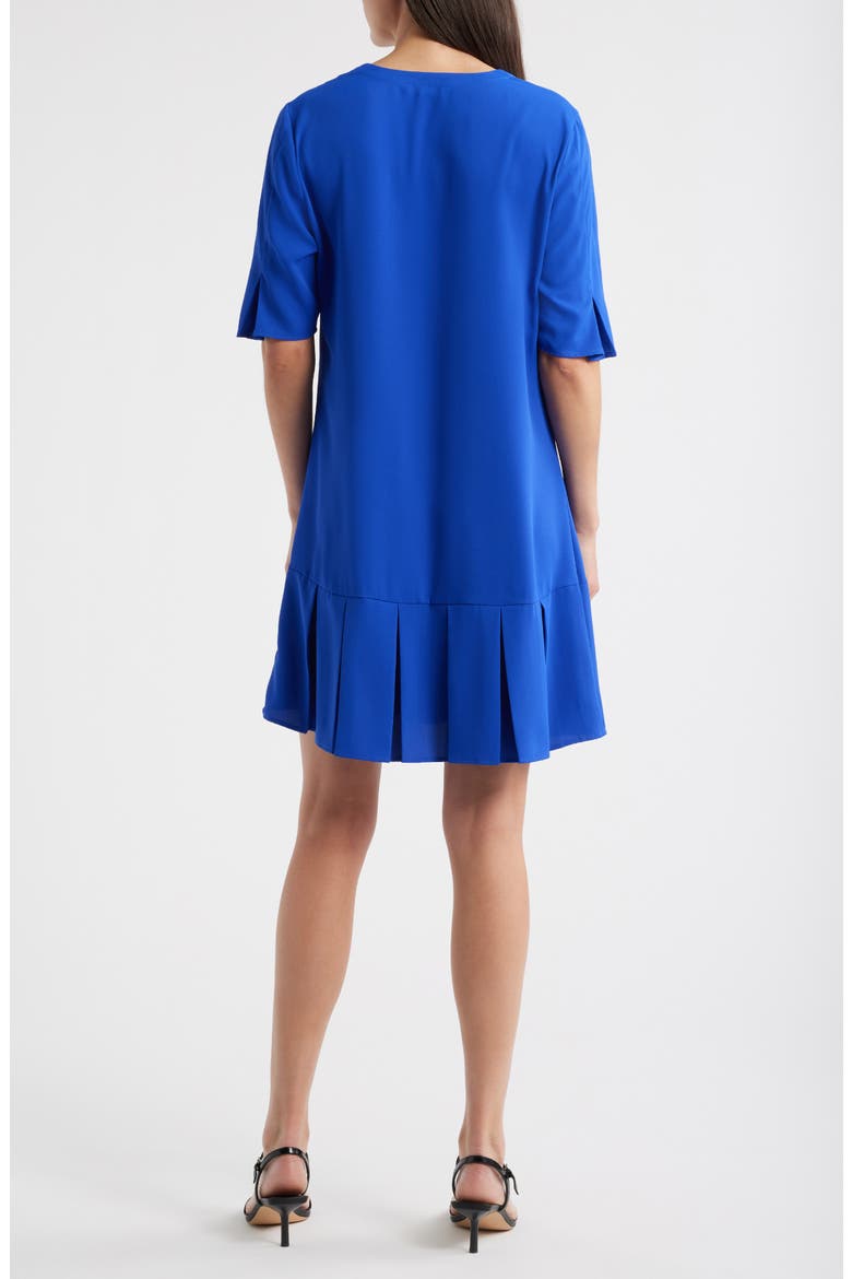 A Line Pleated Dress, Alternate, color, SAPPHIRE SEA