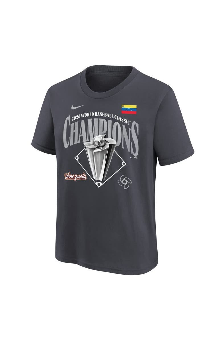 Nike Youth Nike  Anthracite Venezuela Baseball 2026 World Baseball Classic Champions Locker Room T-Shirt, Alternate, color, Anthracite